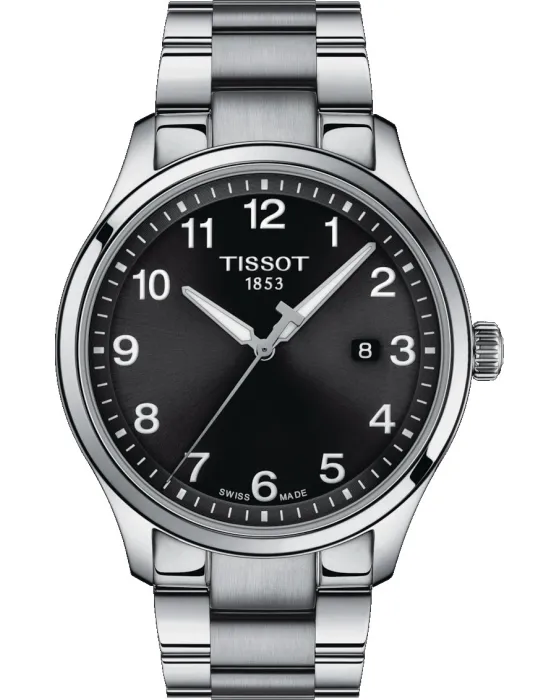Ανδρικό ρολόι Tissot XL Classic T1164101105700, Μαύρο καντράν, Μπρασελέ από Ανοξείδωτο ατσάλι