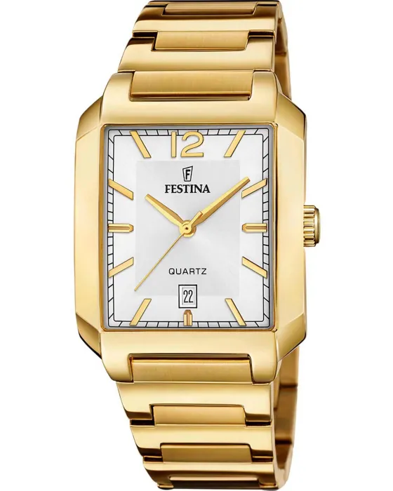 Ανδρικό ρολόι Festina Classics F20678 / 2, Ασημί καντράν, Μπρασελέ από Ανοξείδωτο ατσάλι