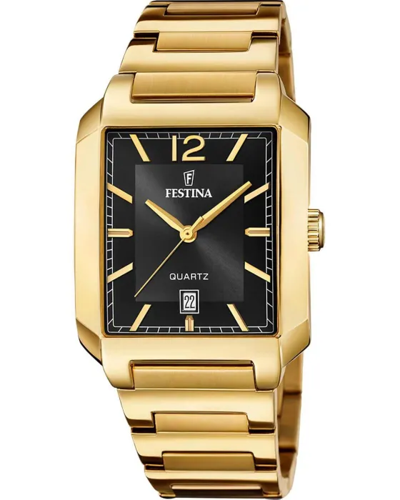 Men's watch Festina Classics F20678 / 4, Black dial, Bracelet in Stainless Steel