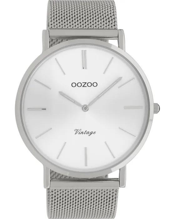 Male watch Oozoo Vintage C9904, Silver dial, Bracelet in Metallic