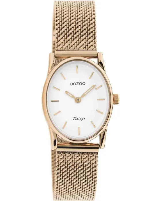 Women's watch Oozoo Vintage C10969, White dial, Bracelet in Metallic