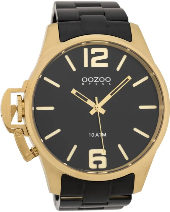 Male watch Oozoo Steel Xxl OSGR06, Black dial, Bracelet in Stainless Steel