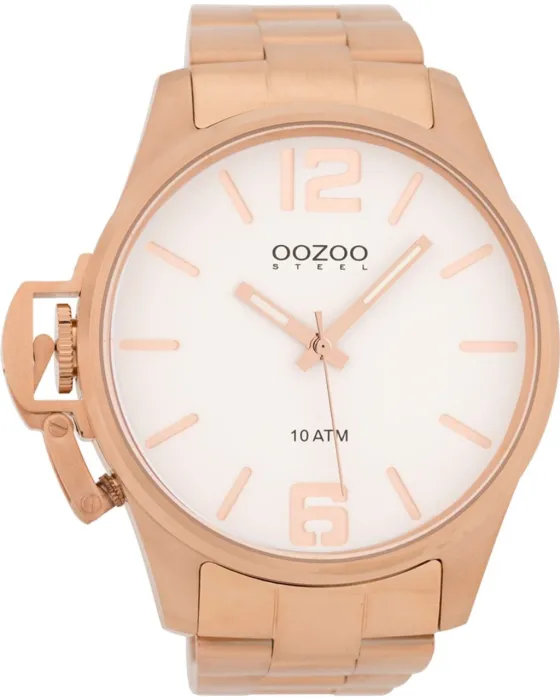 Female watch Oozoo Steel Xxl OSGR08, White dial, Bracelet in Stainless Steel