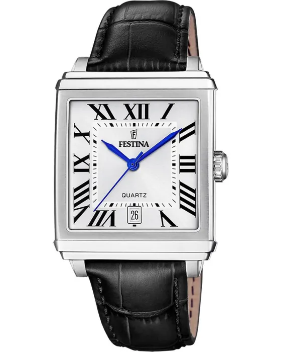 Men's watch Festina F20681 / 1, Silver dial, Strap in Leather