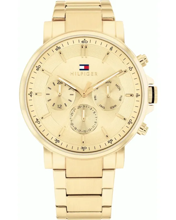 Ανδρικό ρολόι Tommy Hilfiger Tyson 1710611, Χρυσό καντράν, Μπρασελέ από Ανοξείδωτο ατσάλι