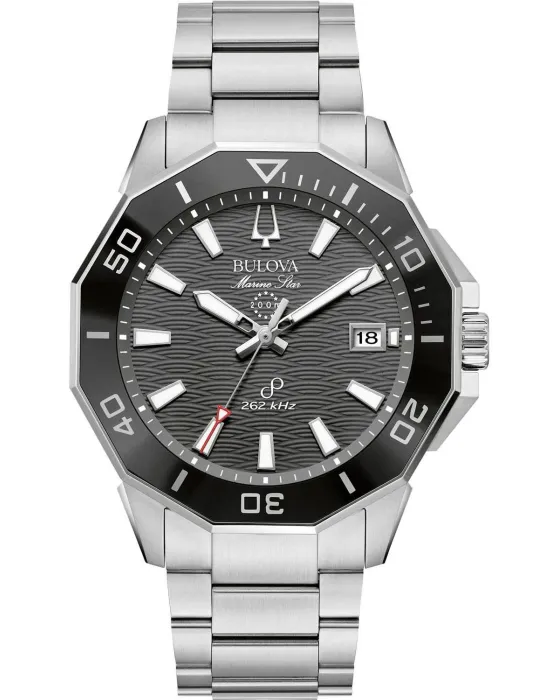 Men's watch Bulova Marine Star Precisionist 96B434, Charcoal dial, Bracelet in Stainless Steel