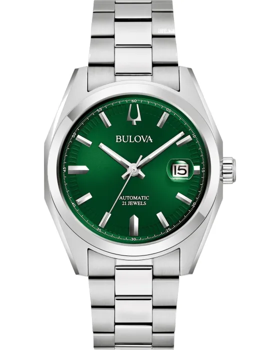 Ανδρικό ρολόι Bulova Surveyor Automatic 96B429, Πράσινο καντράν, Μπρασελέ από Ανοξείδωτο ατσάλι