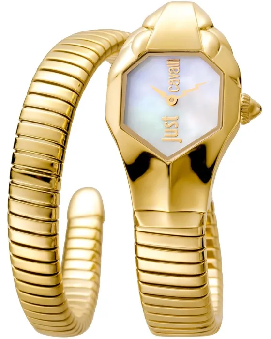 Female watch Just Cavalli Glam DNA JC1L001M0025, White dial, Bracelet in Stainless Steel