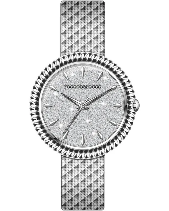 Female watch Rocco Barocco Stars RB.2950L-01M, Silver dial, Bracelet in Stainless Steel
