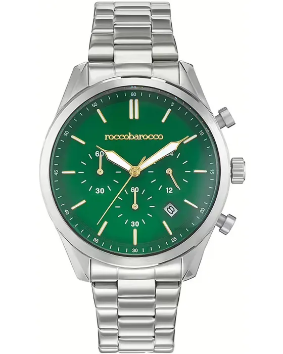 Male watch Rocco Barocco Urban Chronograph RB.4853M-07M, Green dial, Bracelet in Stainless Steel