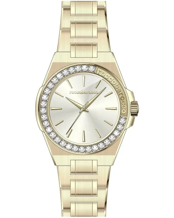 Female watch Rocco Barocco Donna RB.5041L-02MS, Gold dial, Bracelet in Stainless Steel
