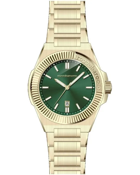 Ανδρικό ρολόι Rocco Barocco Urban Chronograph RB.5041M-03M, Μπλε καντράν, Μπρασελέ από Ανοξείδωτο ατσάλι