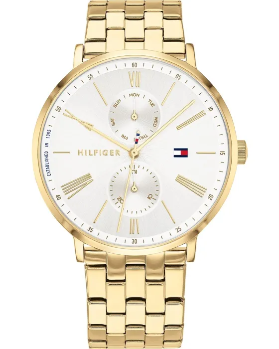 Γυναικείο ρολόι Tommy Hilfiger Jenna 1782069, Λευκό καντράν, Μπρασελέ από Ανοξείδωτο ατσάλι