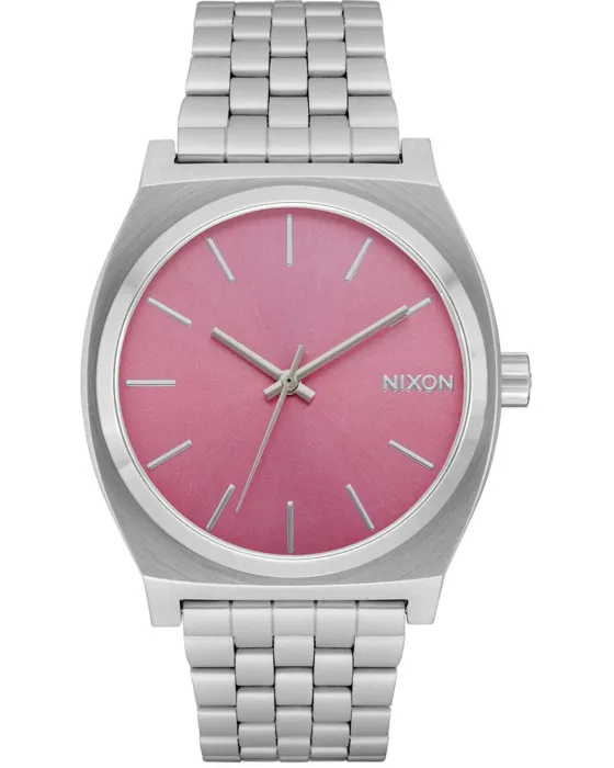 Ανδρικό / Γυναικείο ρολόι Nixon Time Teller A045-2719-00, Ροζ καντράν, Μπρασελέ από Ανοξείδωτο ατσάλι