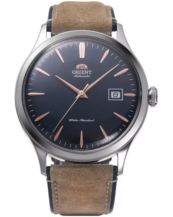 Ανδρικό ρολόι Orient Bambino Automatic RA-AC0P02L10B, Μπλε καντράν, Λουρί από Δερμάτινο