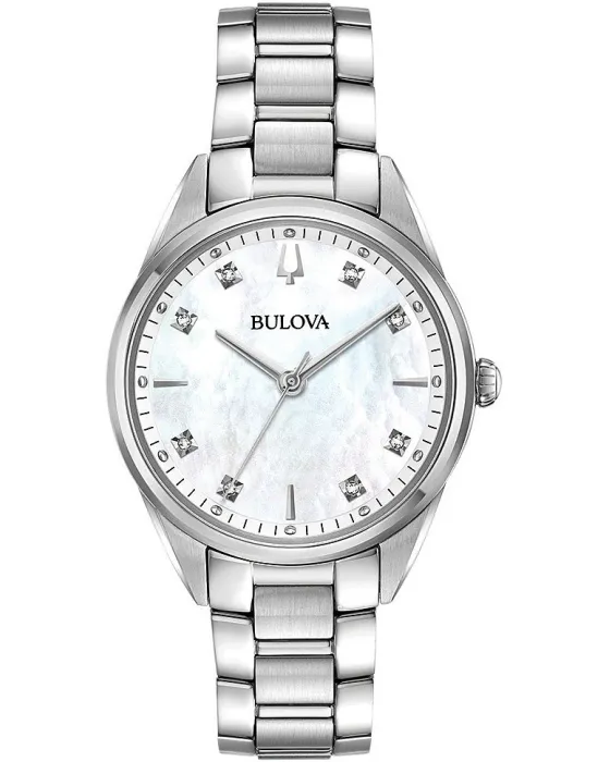Female watch Bulova Classic Sutton 96P199, Silver dial, Bracelet in Stainless Steel