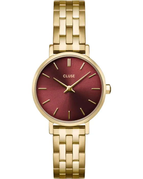 Women's watch Cluse Boho Chic Petite CW10505, Burgundy dial, Bracelet in Stainless Steel