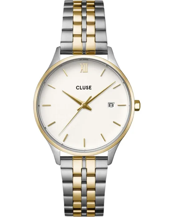 Γυναικείο ρολόι Cluse Minuit CW14302, Λευκό καντράν, Μπρασελέ από Ανοξείδωτο ατσάλι