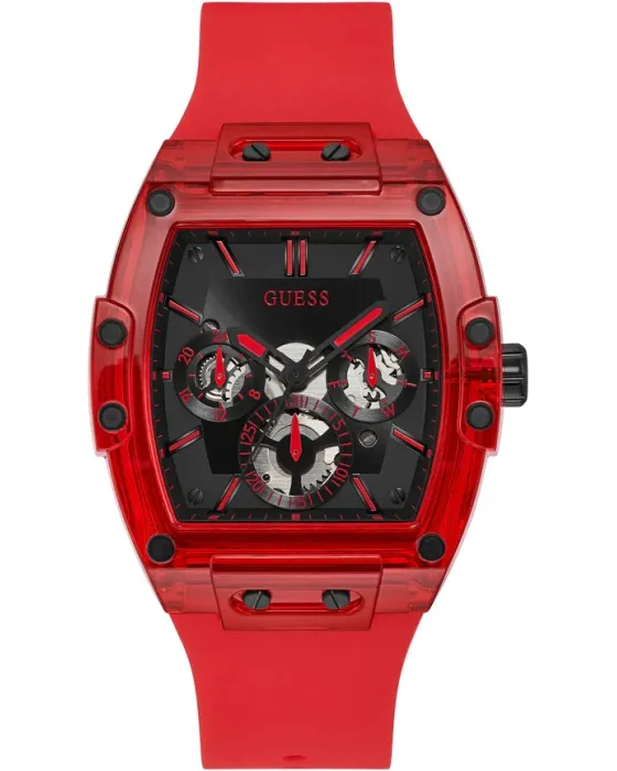 Male watch Guess Phoenix GW0203G5, Black dial, Strap in Silicone