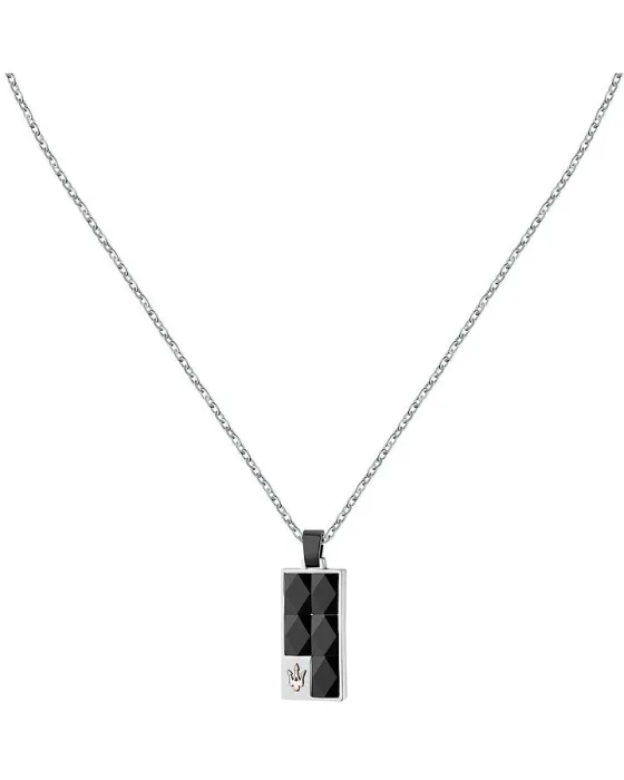 Κολιέ Maserati Ceramic JM423ATZ27, Ανοξείδωτο ατσάλι / Κεραμικό, Ασημί
