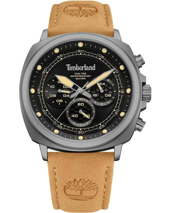 Male watch Timberland Williston Chronograph TDWGF0042002, Black dial, Strap in Leather