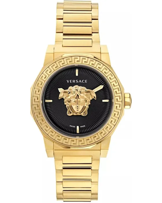 Γυναικείο ρολόι Versace Medusa Deco VE7B00623, Μαύρο καντράν, Μπρασελέ από Ανοξείδωτο ατσάλι