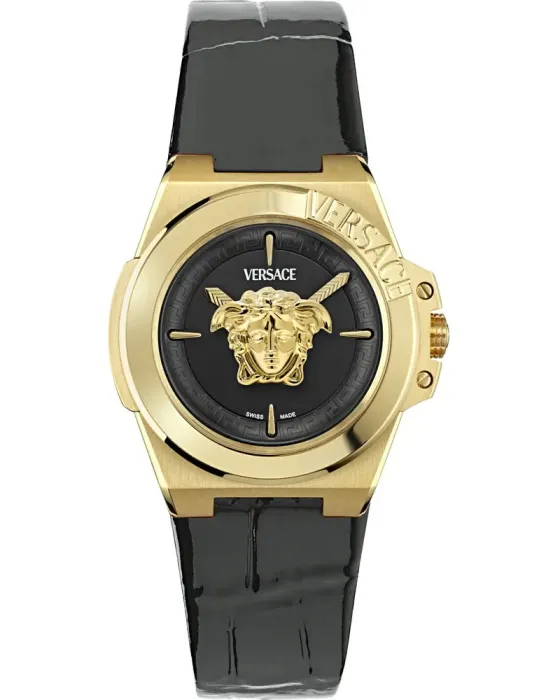 Γυναικείο ρολόι Versace Hera VE8D00324, Μαύρο καντράν, Λουρί από Δερμάτινο