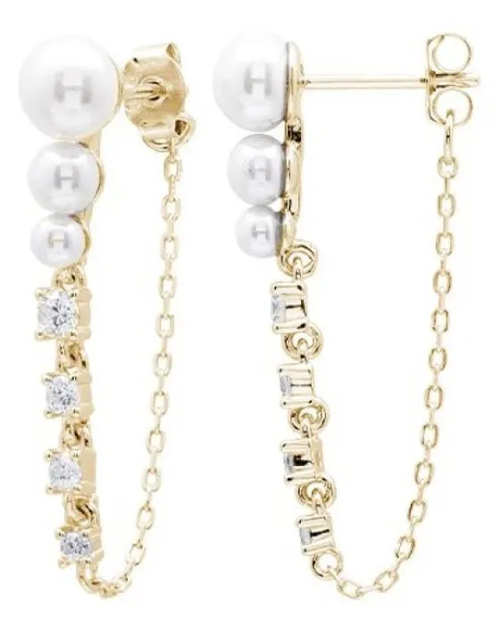 Σκουλαρίκια Σκουλαρίκια For You Jewels Brooke E21614GP, Ασήμι 925, Χρυσό