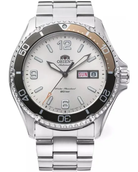Ανδρικό ρολόι Orient Sports Diver Automatic RA-AA0821S19B, Ασημί καντράν, Μπρασελέ από Ανοξείδωτο ατσάλι