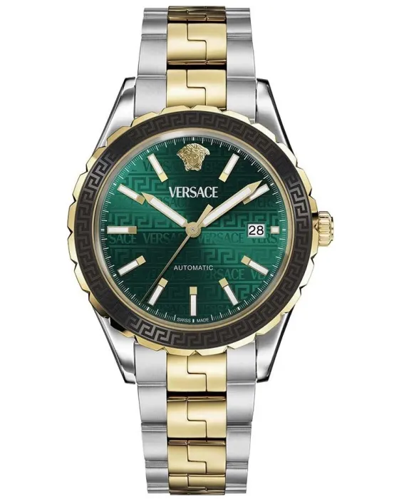 Male watch Versace Helenyium Automatic VEQCA0524, Green dial, Bracelet in Stainless Steel