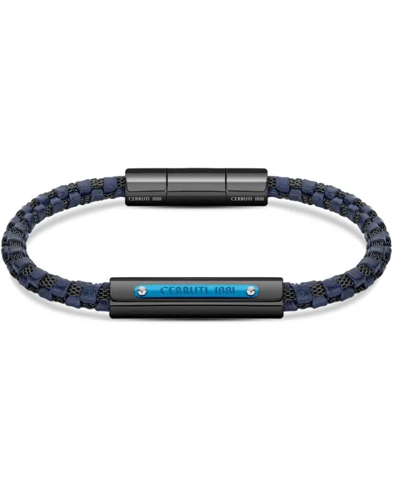 Βραχιόλι Cerruti Crisp CIAGB2128502, Ανοξείδωτο ατσάλι / Δέρμα, Μπλε