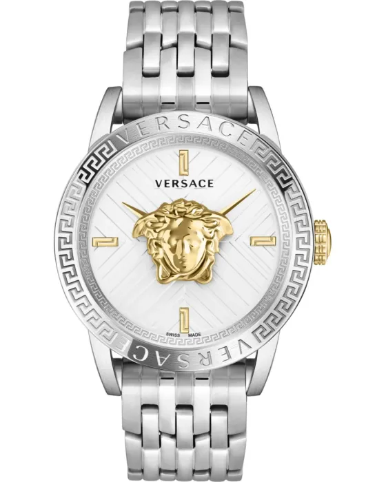 Men's watch Versace V-Code Palazzo VESN00522, Silver dial, Bracelet in Stainless Steel