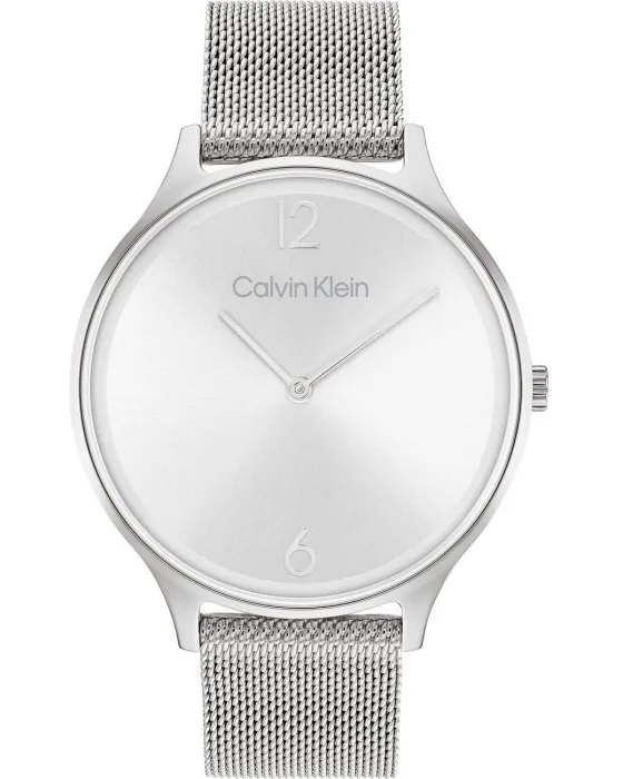 Γυναικείο ρολόι Calvin Klein Timeless 25200001, Ασημί καντράν, Μπρασελέ από Ανοξείδωτο ατσάλι