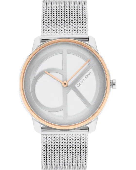 Γυναικείο ρολόι Calvin Klein Iconic 25200033, Ασημί καντράν, Μπρασελέ από Ανοξείδωτο ατσάλι