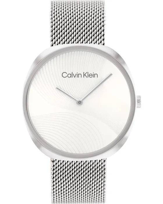 Γυναικείο ρολόι Calvin Klein Sculpt 25200245, Λευκό καντράν, Μπρασελέ από Ανοξείδωτο ατσάλι