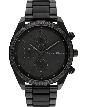 Ανδρικό ρολόι Calvin Klein Impact 25200359, Μαύρο καντράν, Μπρασελέ από Ανοξείδωτο ατσάλι