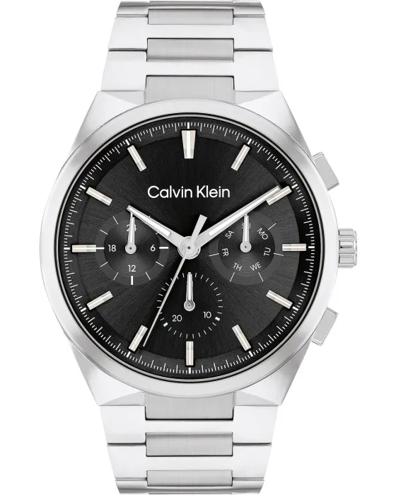 Ανδρικό ρολόι Calvin Klein Distinguish Chronograph 25200459, Μαύρο καντράν, Μπρασελέ από Ανοξείδωτο ατσάλι