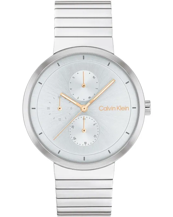 Γυναικείο ρολόι Calvin Klein Ionic 25100032, Ασημί καντράν, Μπρασελέ από Ανοξείδωτο ατσάλι