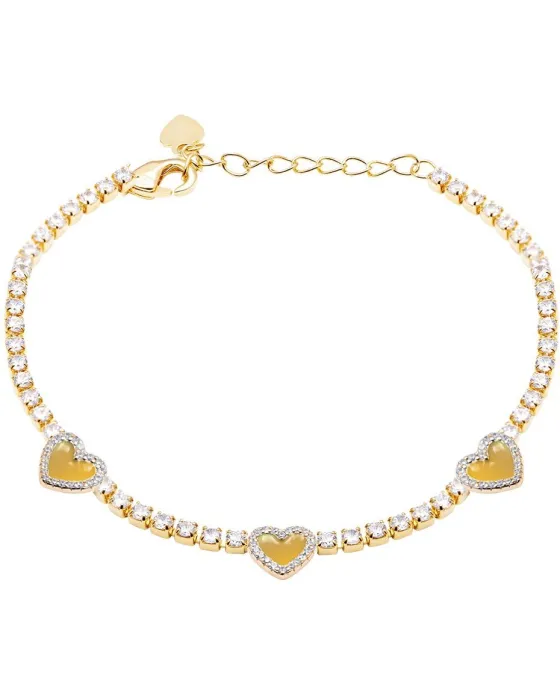 Βραχιόλι For You Jewels Emma B22041GP, Ασήμι 925, Χρυσό