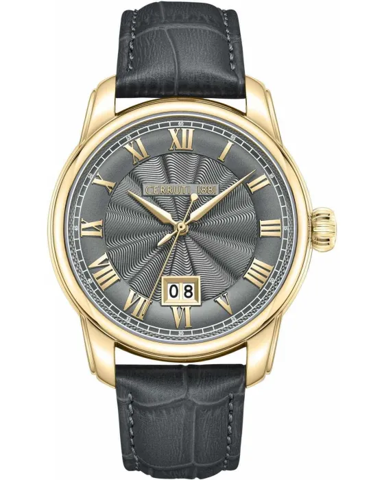 Male watch Cerruti Balvano CIWGB0042702, Grey dial, Strap in Leather
