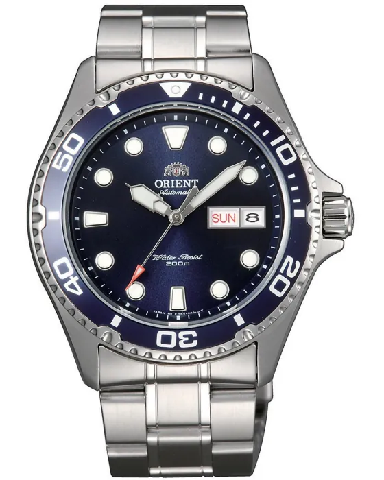 Ανδρικό ρολόι Orient Ray II Automatic FAA02005D9, Μπλε καντράν, Μπρασελέ από Ανοξείδωτο ατσάλι