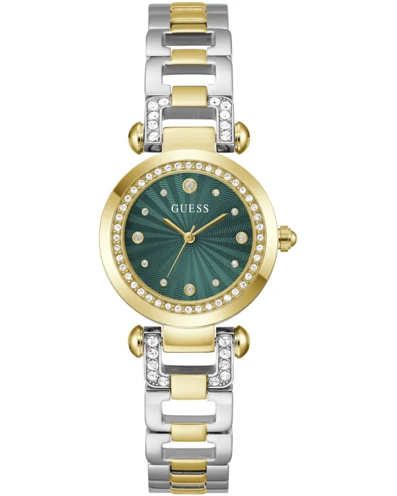 Γυναικείο ρολόι Guess Ginger GW0869L1, Πράσινο καντράν, Μπρασελέ από Ανοξείδωτο ατσάλι