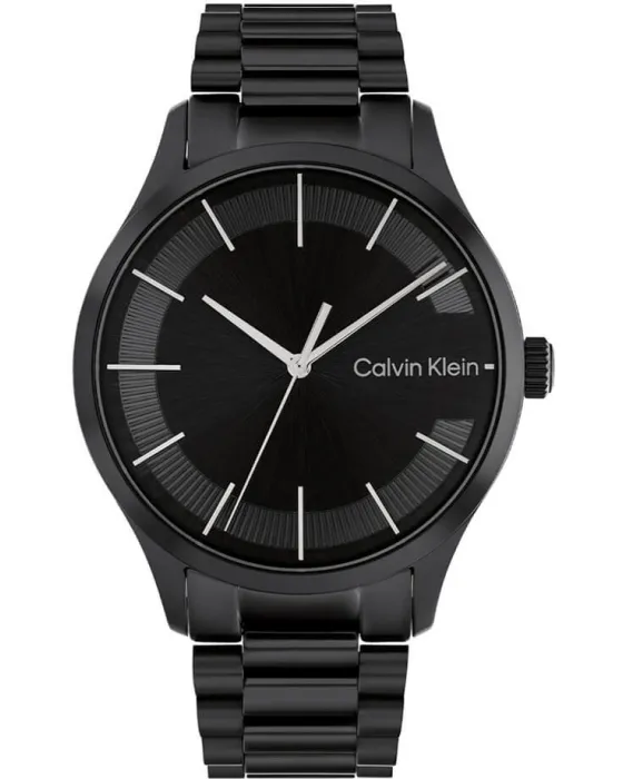 Ανδρικό / Γυναικείο ρολόι Calvin Klein Iconic 25200040, Μαύρο καντράν, Μπρασελέ από Ανοξείδωτο ατσάλι