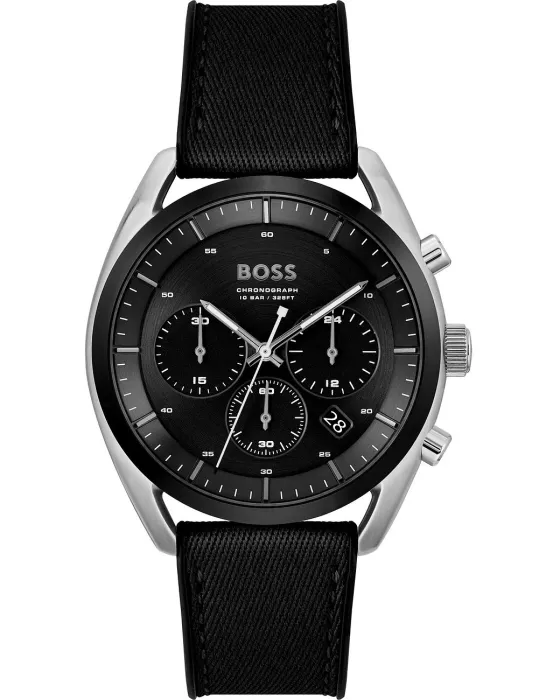Ανδρικό ρολόι Hugo Boss Top Chronograph 1514091, Μαύρο καντράν, Λουρί από Υφασμάτινο