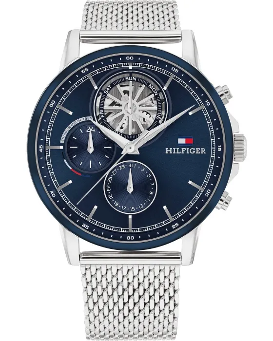 Ανδρικό ρολόι Tommy Hilfiger Stewart 1710609, Μπλε καντράν, Μπρασελέ από Ανοξείδωτο ατσάλι