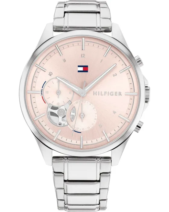 Γυναικείο ρολόι Tommy Hilfiger Quinn 1782414, Ροζ καντράν, Μπρασελέ από Ανοξείδωτο ατσάλι