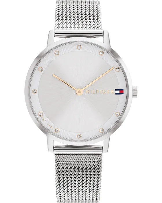 Γυναικείο ρολόι Tommy Hilfiger Pippa 1782665, Ασημί καντράν, Μπρασελέ από Ανοξείδωτο ατσάλι