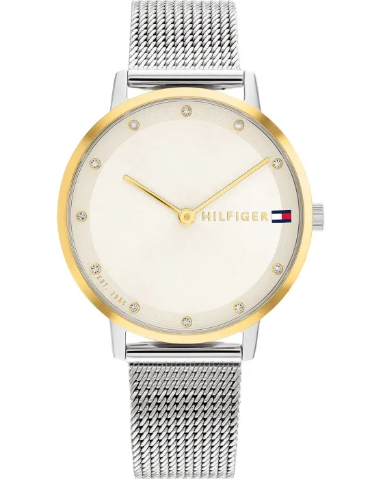 Γυναικείο ρολόι Tommy Hilfiger Pippa 1782667, Λευκό καντράν, Μπρασελέ από Ανοξείδωτο ατσάλι