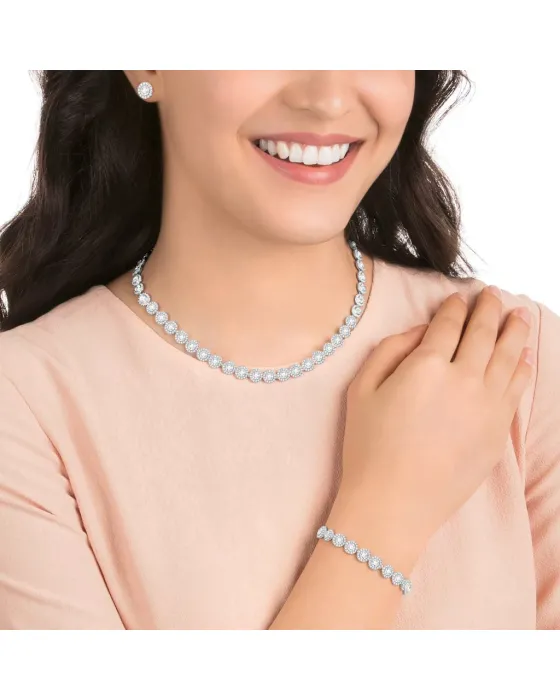 Σετ Κολιέ, Σκουλαρίκια & Βραχιόλι Swarovski Una Angelic 5367853 - 