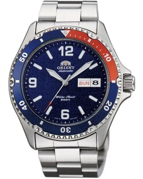 Ανδρικό ρολόι Orient Mako II Automatic FAA02009D9, Μπλε καντράν, Μπρασελέ από Ανοξείδωτο ατσάλι